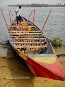 Daniel, preparing his water taxi.
