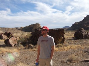 Me, admiring the desert scenery on Indian Head Trail