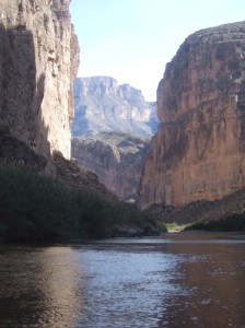 View of the rugged terrain shortly after entering Boquillas Canyon