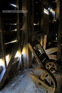 Scraps against the back wall of the first floor